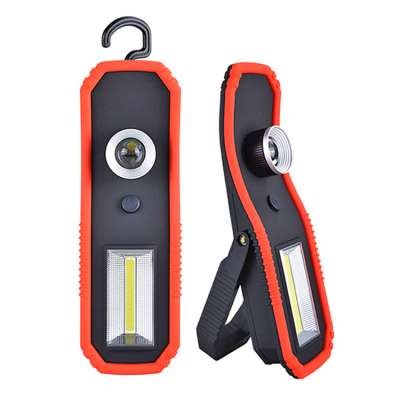 Rechargeable or 3xAAA Battery Portable LED Work Lamp Light with Magnet & Hook