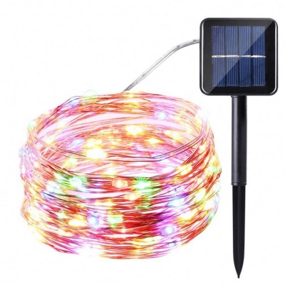 Multi color 8 work modes solar powered decoration light for dinning home