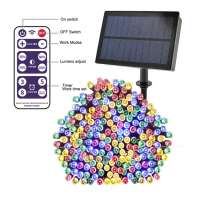 2018 New IP65 Waterproof 8 Work Modes Solar Powered Christmas Lights