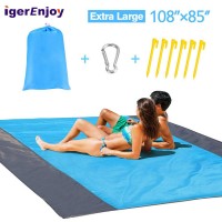 Picnic Mat Beach Pocket Waterproof,Blanket Folding Waterproof Portable Beach Mat Polyester Sand Free Beach Blanket