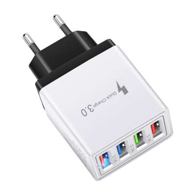 Portable Fast Charger EU US UK AU Wall Plug AC100-240V Quick Charge QC3.0 Type USB Charger Output 5V 3.1A